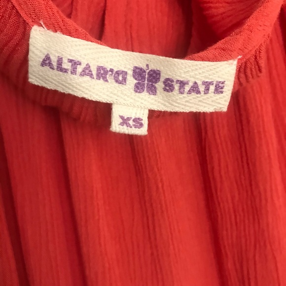 Altar’D State red boho tie dye darling dress - Picture 3 of 6